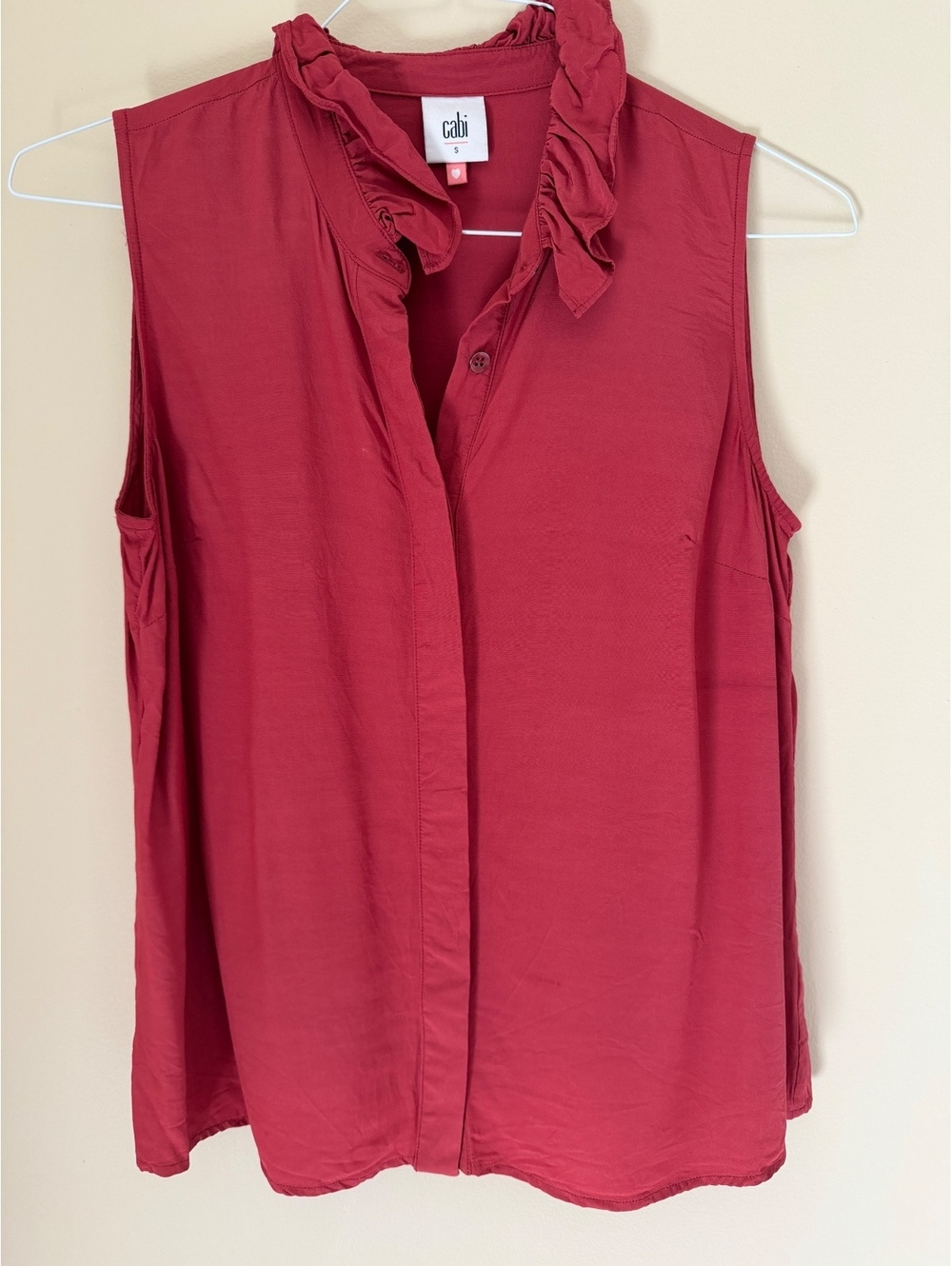 S Cabi 100% viscose sleeveless button down
